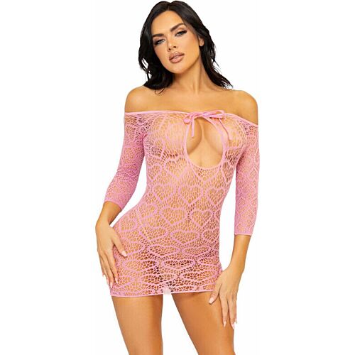 Spicy Lingerie Leg Avenue Heart Net Mini Dress