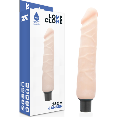 Realistisk Vibrator LOVECLONE JANSEN Selvlubrikasjon 26 cm