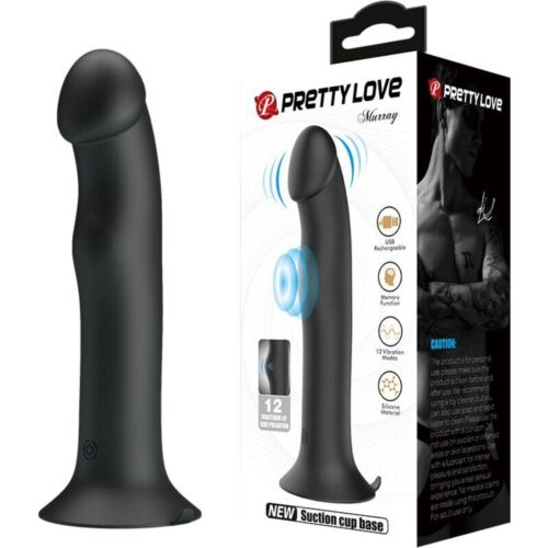 Vibrator Pretty Love Murray Black med sugefunksjon
