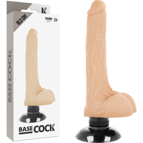 Vibrador BASECOCK - REALISTIC VIBRATOR 2-1 med fleksibel skaft