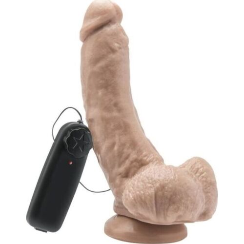 Dildo GET REAL 20,5 CM med vibrasjon og anatomiske detaljer