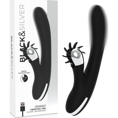 Vibrerende leketøy BLACK&SILVER Bunny Johnny med 7 moduser