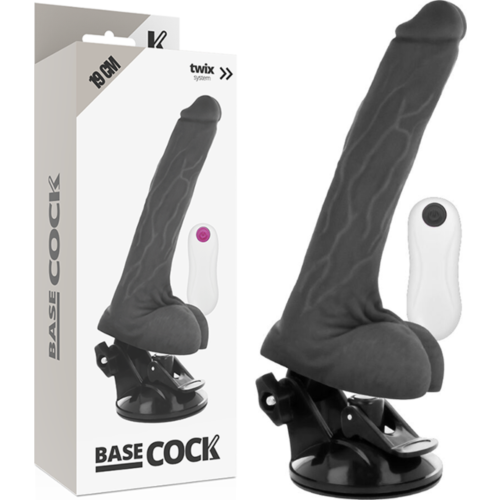 Vibrerende Dildo BASECOCK 19 cm med fjernkontroll