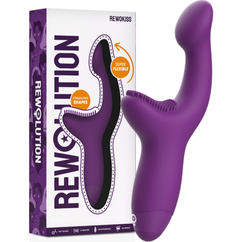 Vibrerende Stimulator REWOLUTION REWOKISS med to motorer