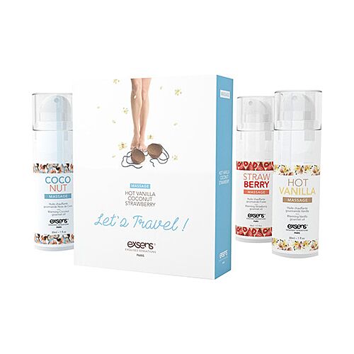 Massasjeolje Exsens Let.s Travel 3 x 30 ml oppvarmende