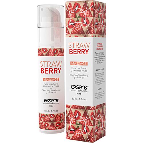 Massasjeolje Exsens Strawberry 50ml med varmende effekt