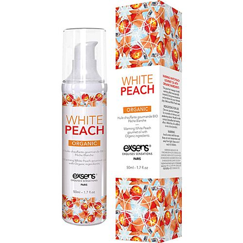 Massasjeolje Exsens White Peach 50 ml med fruktig smak