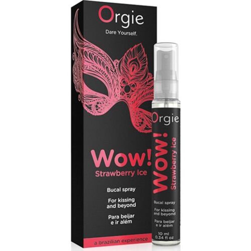 Spray Orgie WOW Strawberry Ice med jordbærsmak og kuldeeffekt