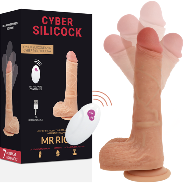Vibrator CYBER SILICOCK Mr Rick med fjernkontroll
