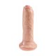 Dildo KING COCK Uncut Flesh 15 cm med bevegelig forhud