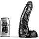 Dildo ALL BLACK 25,5 CM med hypoallergenisk materiale