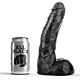 Dildo ALL BLACK 22 CM - Fleksibel og lett å bruke