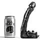 Dildo All Black 19 cm med realistisk utforming