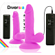 Vibrerende Dildo DIVERSIA 17 cm med fleksibel aksel