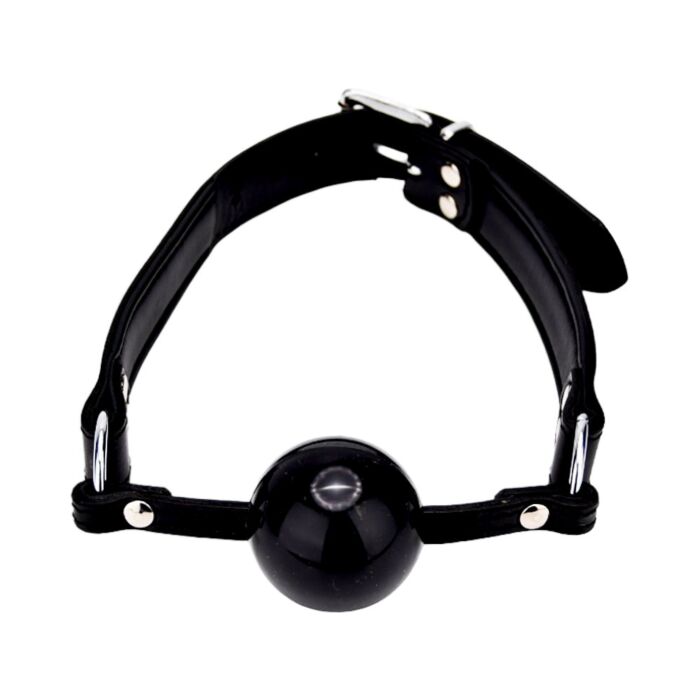 Ball Gag Bound med justerbar lærstropp Ball Gag Bound med justerbar lærstropp