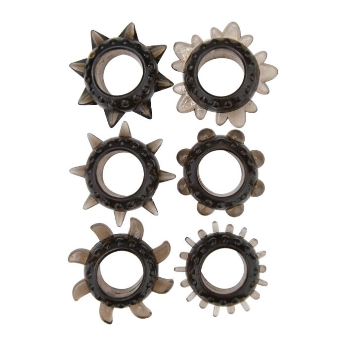Cock Ring Set Loving Joy 6 pack med ulike stiler Cock Ring Set Loving Joy 6 pack med ulike stiler