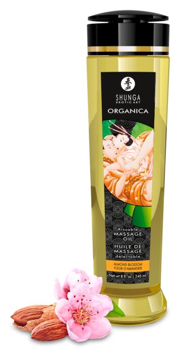 Massasjeolje Shunga ALMOND BLOSSOM med søt mandelaroma