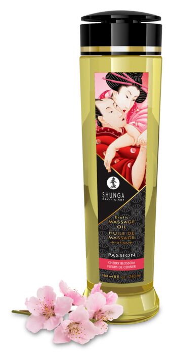 Massasjeolje Shunga Cherry Blossom med vitamin E
