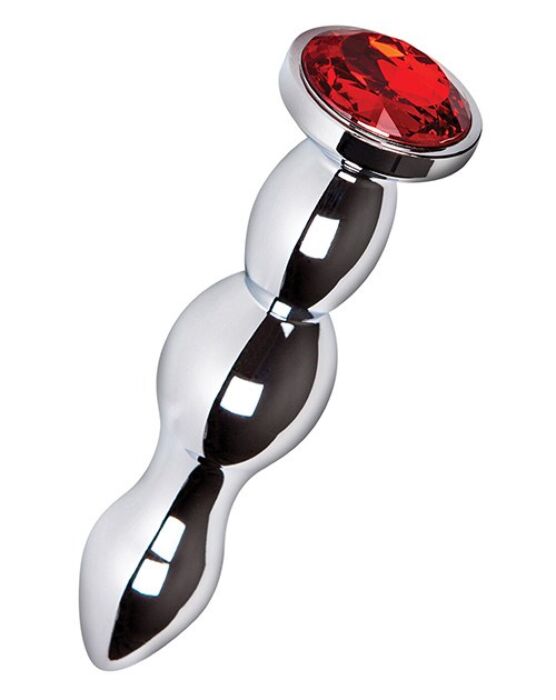 Metalplug S Pleasures BOA med rød diamant
