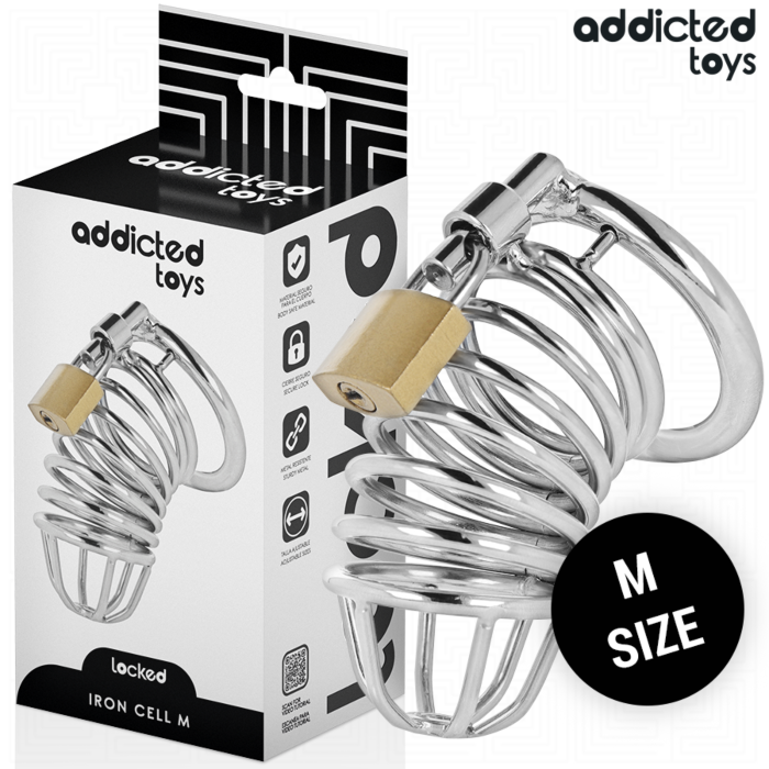 ADDICATED TOYS LOCKED - Jerncelle i størrelse M
