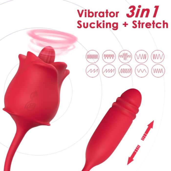 ARMONY - 3-IN-1 PINK, STIMULATOR, SUCTION AND UP&DOWN WITH RED TAIL ARMONY - 3-IN-1 PINK, STIMULATOR, SUCTION AND UP&DOWN WITH RED TAIL