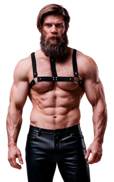 Harness FETISH SUBMISSIVE ATTITUDE Justerbar Eco-Lær