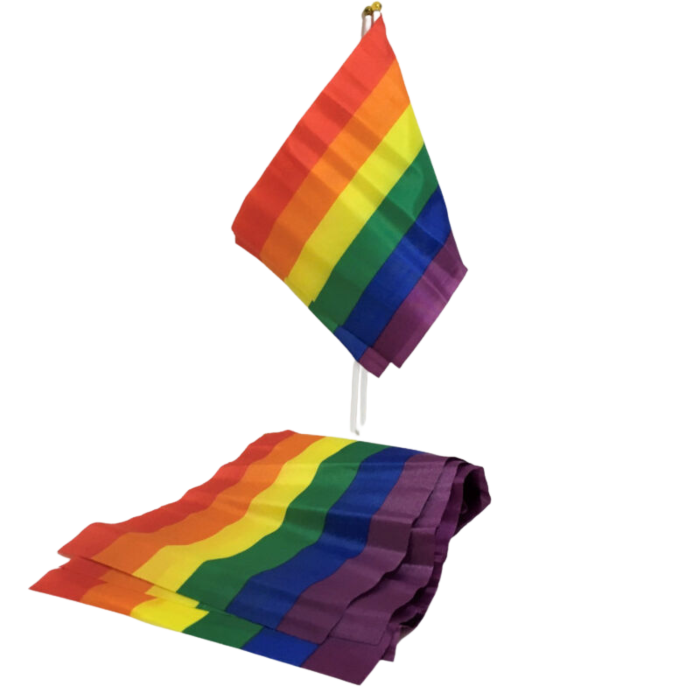 Banderín pequeño PRIDE con colores del orgullo gay