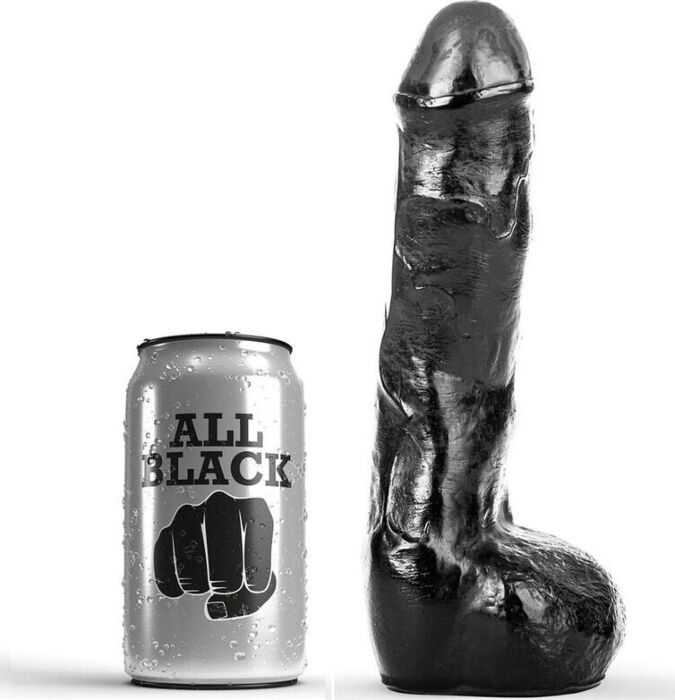 Consolador anal ALL BLACK 20 cm realista