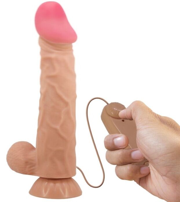 Realistisk dildo med glidende hud og fjernkontroll Pretty Love Sliding Skin
