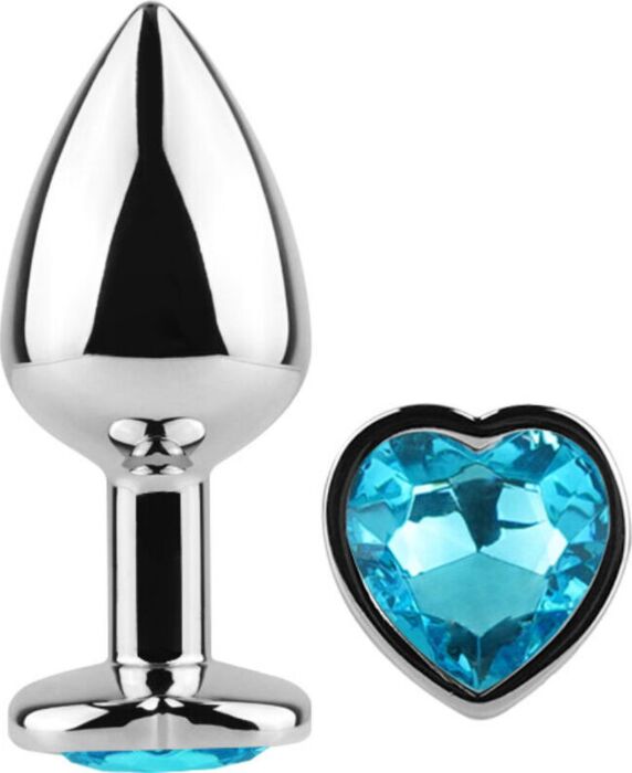 Corazón Azul - Plug Anal Metal 7 cm