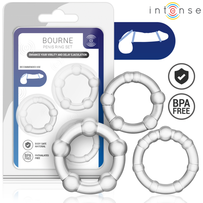INTENSE - BOURNE SET OF 3 PENIS RING INTENSE - BOURNE SET OF 3 PENIS RING