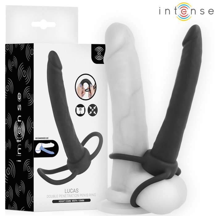 INTENSE FOR HIM Lucas analdildo med penis- og testikkelring