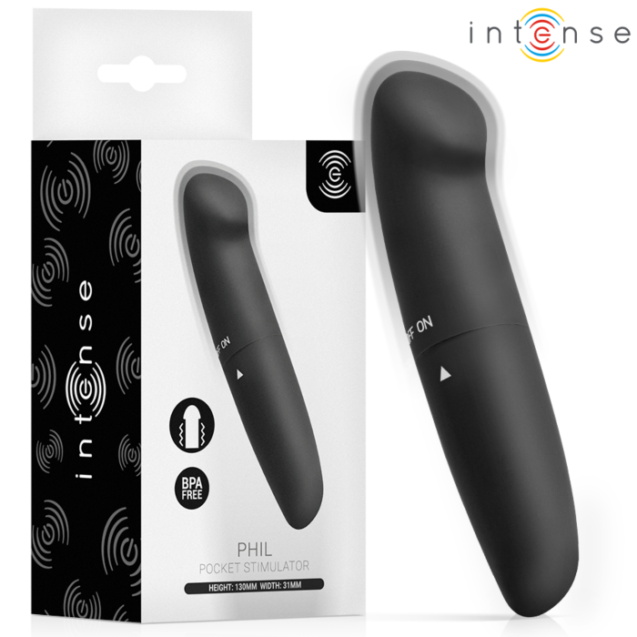 G-punktvibrator INTENSE FUN TOYS PHIL svart 13 cm