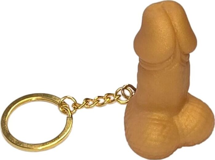 Llavero Diablo Picante Pene Dorado Divertido