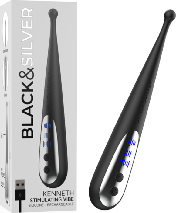 Vibrador Black&Silver Kenneth estimulador clítoris