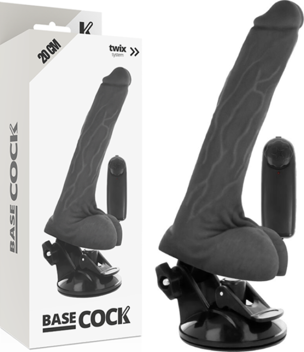 Vibrador REALÍSTICO BASECOCK 20 cm con mando control remoto
