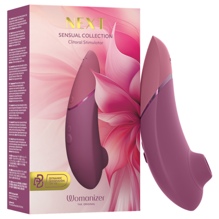 WOMANIZER NEXT klitorisstimulator med 14 intensitetsnivåer, støvet rosa