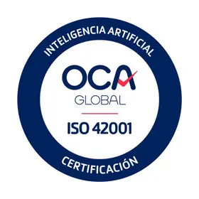 OCAs sertifiseringsmerke for ISO/IEC 42001